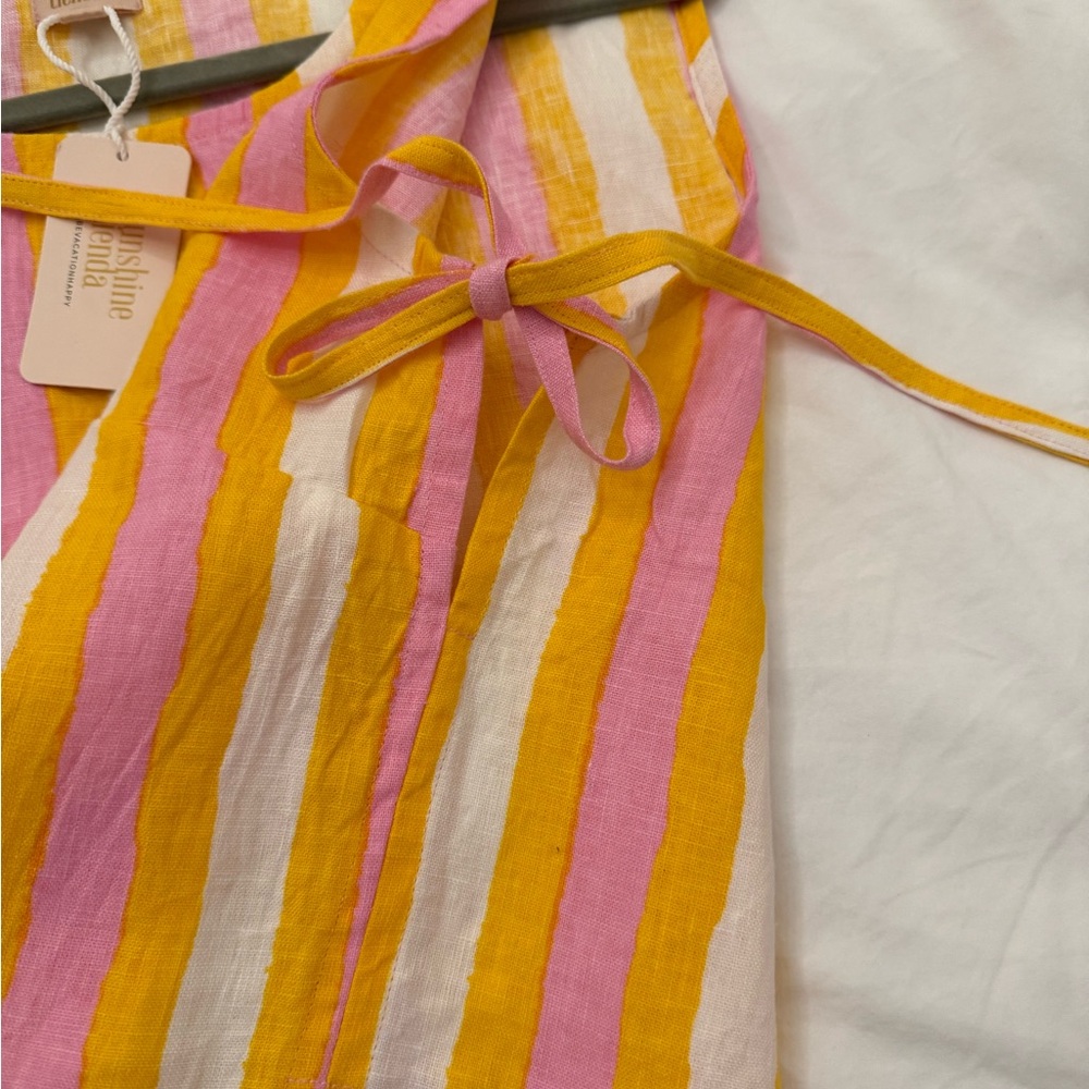 Women’s Pink and Yellow Striped Two-Piece Set - Picture 9 of 11